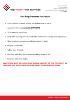Sudan Visa Requirements